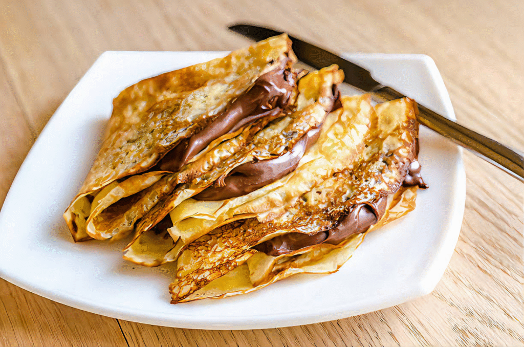 crepes com chocolate