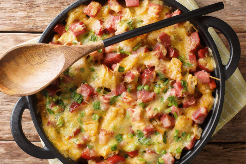 omelete de linguiça